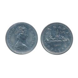 1968. No Island. 1977, Obv. 2, Rev. 2. Both ICCS Mint State- 65. Lot of two (2) coins.