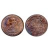 Image 1 : Breton-994. LC-54D2. Half Penny Token. 1815. Clockwise wreath. ICCS Mint State-62. Red. 60% luster.