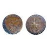 Image 1 : Blacksmith Token. Charlton #BL53A3. Wood-32a. Obv: Union Jack in oval. Rev: Fouled anchor. Brass. IC