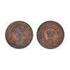 Image 3 : 1/2 CENT. 1861. ICCS AU-55. 20% luster; 1864. ICCS AU-50. Brown. ONE CENT. 1861. Lg. Bud. ICCS AU-55