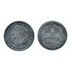 Image 2 : 1880. ICCS VG-8; 1894. ICCS Very Fine-20. Lot of two (2) coins.