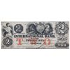 Image 1 : THE INTERNATIONAL BANK OF CANADA. $2.00. Sept. 15, 1858. CH-380-10-10-12a. Red Protector. No. 16603/