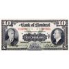 Image 1 : THE BANK OF MONTREAL. $10.00. Jan. 3, 1938. CH-505-62-04. No. 333598/D. Signed Spinney-Gordon. BCS g