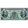 Image 1 : THE ROYAL BANK OF CANADA. $5.00. Jan. 2, 1943. CH-630-20-02. No. 073184/A. Signed Dobson-Wilson. BCS