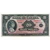 Image 1 : BANK OF CANADA. $20.00. 1935 Issue. English Text. BC-9b. Small Seal variety. No. A069612/C. A well c