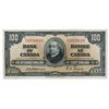 Image 1 : BANK OF CANADA. $100.00. 1937 Issue. BC-27a. No. A/J0056616. Osborne-Towers. Another well centered a
