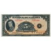 Image 1 : BANK OF CANADA. $5.00. 1935 Issue. French Text. BC-6. No. F257008/C. PCGS graded AU-58. A choice exa