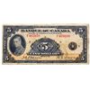Image 1 : BANK OF CANADA. $5.00. 1935 Issue. French Text. BC-6. No. F465658/B. PMG graded Very Fine-20.