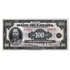 Image 1 : BANK OF CANADA. $100.00. 1935 Issue. English Text. BC-15. No. A14915/A. PMG graded Extra Fine-45. A 