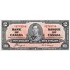 Image 1 : BANK OF CANADA. $2.00. 1937 Issue. BC-22c. Coyne-Towers. No. D/R1793584. BCS graded Choice Unc-63, (