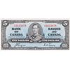 Image 1 : BANK OF CANADA. $5.00. 1937 Issue. BC-23c. Coyne-Towers. No. H/S3433078. BCS graded Unc-60, (origina