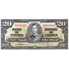 Image 1 : BANK OF CANADA. $20.00. 1937 Issue. BC-25a. Osborne-Towers. No. A/E0182165. PCGS graded Very Fine-20