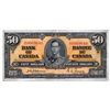 Image 1 : BANK OF CANADA. $50.00. 1937 Issue. BC-26a. Osborne-Towers. No. A/H0069640. PMG graded Very Fine-35.