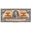 Image 1 : BANK OF CANADA. $50.00. 1937 Issue. BC-26b. Gordon- Towers. No. B/H3963145. BCS graded Unc-60, (orig