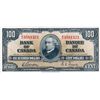 Image 1 : BANK OF CANADA. $100.00. 1937 Issue. BC-27b. Gordon-Towers. No. B/J3581321. Unc. Ex. L. Knight. June