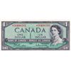 Image 1 : BANK OF CANADA. $1.00. 1954 Issue. BC-37bA. Modified. No. *D/D0049503. CCCS graded Unc-63.