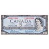 Image 1 : BANK OF CANADA. $5.00. 1954 Issue. BC-39bA. Beattie- Rasminsky. No. *I/X0015398. BCS graded Very Fin