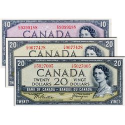 BANK OF CANADA. $10.00. 1954 Issue. BC-32b. No. E/D9399188 (changeover). BCS graded Extra Fine-40, (