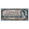 Image 1 : BANK OF CANADA. $100.00. 1954 Issue. BC-35b. Beattie-Coyne. ‘Devil’s Face’. No. A/J1997618. PMG grad