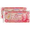 Image 1 : BANK OF CANADA. $50.00. 1975 Issue. BC-51a-i. Lawson-Bouey. No.’s EHC5295549 & EHC5295550. Lot of tw