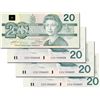 Image 1 : BANK OF CANADA. $20.00. 1991 Issue. BC-58aA-i. Thiessen-Crow. No. EIX1958806, 8807, 8808 & 8809. Lot