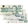 Image 1 : BANK OF CANADA. $20.00. 1991 Issue. BC-58b. No. EVA0924704, EVA0924705 and EVA0924706. All three (3)