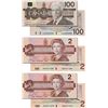 Image 1 : BANK OF CANADA. $100.00. 1988 Issue. BC-60aA. Thiessen-Crow. Hidden Back Position Number. No. AJX206