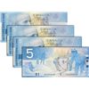 Image 1 : BANK OF CANADA. $5.00. 2005 Issue. BC-62bA. Insert notes. Jenkins-Dodge. No.’s HOU6908255, 8256, 825