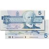 Image 1 : BANK OF CANADA. $5.00. 1986 Issue. BC-56a-i. Crow-Bouey. No. EOM2222222. PCGS graded Gem Unc-65.