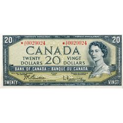 BANK OF CANADA. $20.00. 1943 Issue. BC-41bA. No. *A/E0029024. PCGS graded VF-30 PPQ.