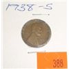 Image 1 : 1938-S Lincoln Cent *PLEASE LOOK AT PICTURE TO DETERMINE GRADE*!!