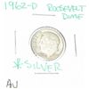 Image 1 : 1962-D ROOSEVELT SILVER DIME *RARE AU HIGH GRADE*!!