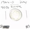 Image 1 : 1964-D ROOSEVELT SILVER DIME *RARE MS HIGH GRADE*!!