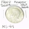 Image 1 : 1964-D KENNEDY SILVER HALF DOLLAR *EXTREMELY RARE MS-64 HIGH GRADE*!!