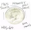 Image 1 : 1965 KENNEDY SILVER HALF DOLLAR *EXTREMELY RARE MS-65 HIGH GRADE* Bag Marks!!