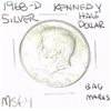 Image 1 : 1968-D KENNEDY SILVER HALF DOLLAR *EXTREMELY RARE MS-64 HIGH GRADE* Bag Marks!!