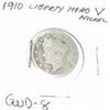 Image 1 : 1910 LIBERTY HEAD "V" NICKEL *GOOD-8 GRADE*!!