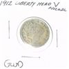 Image 1 : 1912 LIBERTY HEAD "V" NICKEL *GOOD GRADE*!!