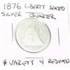 Image 1 : 1876 SEATED LIBERTY SILVER QUARTER DOLLAR VARIETY 4 RESUMED!!