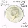 Image 1 : 1966 KENNEDY SILVER HALF DOLLAR *RARE MS HIGH GRADE Bag Marks*!!