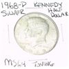 Image 1 : 1968-D KENNEDY SILVER HALF DOLLAR *RARE MS-64 HIGH GRADE Toning*!!