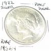 Image 1 : 1922 PEACE SILVER DOLLAR *EXTREMELY RARE MS-64 HIGH GRADE - NICE COIN*!!
