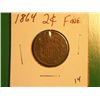 Image 1 : 1864 2 CENT COPPER
