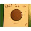 Image 1 : 1865 2 CENT COPPER