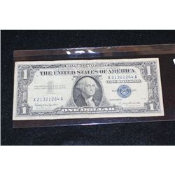 1957-B US Silver Certificate $1; Blue Seal