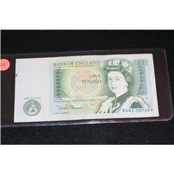 England One Pound Foreign Bank Note