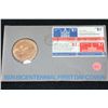 Image 1 : 1974 John Adams American Revolution Bicentennial Commerative Medal W/Postal Stamps First Day Issue