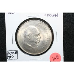 1965 Great Britain "Churchill" Crown Foreign Coin