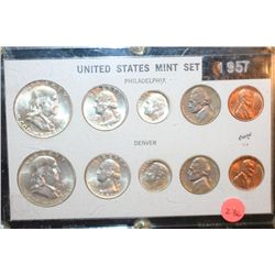 1957 US Mint Coin Set; P&D Mints