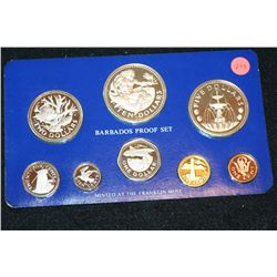 1975 Barbados Proof Set; Minted at The Franklin Mint